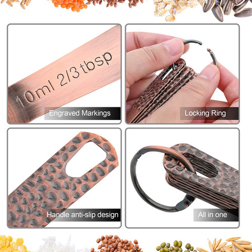 Smithcraft Juego De 7 Cucharas Medidoras Chapadas En Cobre P