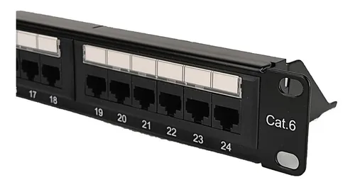 Rack Gabinete 5ru Fondo 40 Pared + Patch Panel 24 Cat 6