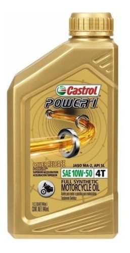 Castrol Power 1 Full Sintético  10w50 Qt
