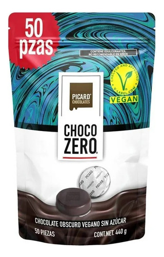 Chocolate Oscuro Sin AzĂșcar Picard Choco Zero 440g 50pz