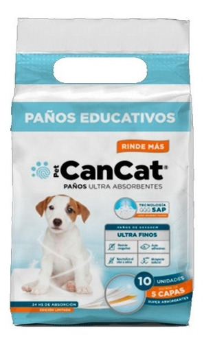 Alfombra Sanitaria Perros 10 Unid. Pet Cancat 60x60