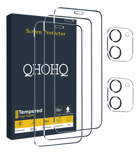 Qhohq Paquete De 3 Protectores De Pantalla Para iPhone 12 [6