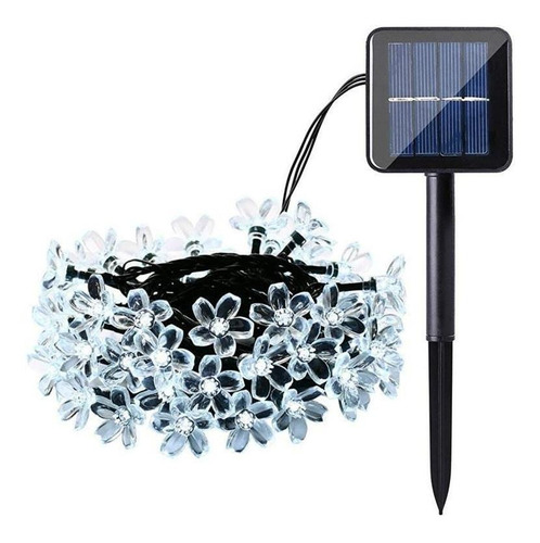 Cadena De Luces Solares, 12 M, Diseño De Cerezos, Iluminaci