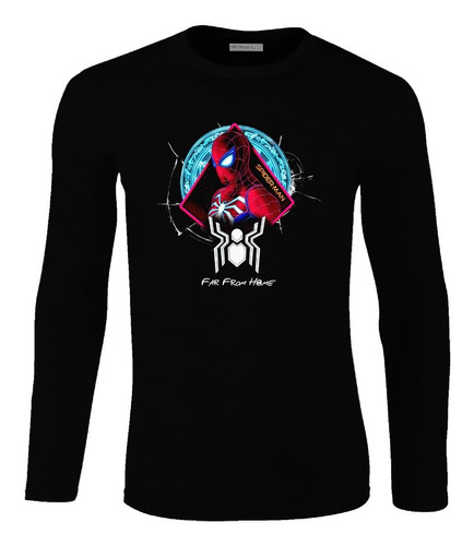 Camiseta Manga Larga Spider-man Far From Home Película Lbo