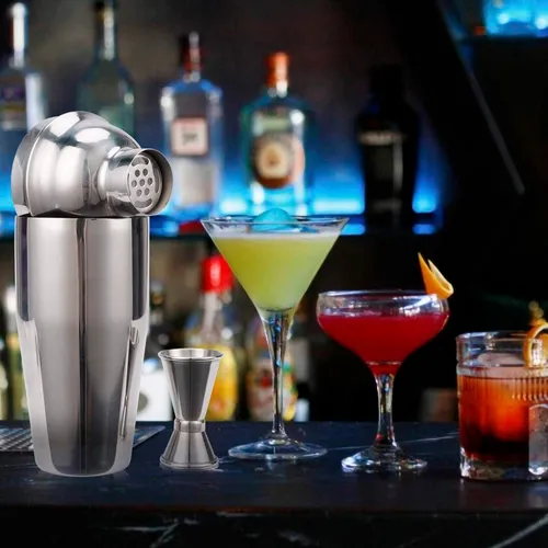 Set 12 Piezas Cocteleria Base Bambu Barman Bartender Tragos Coctelera Acero Inoxidable 550 Ml - Otec
