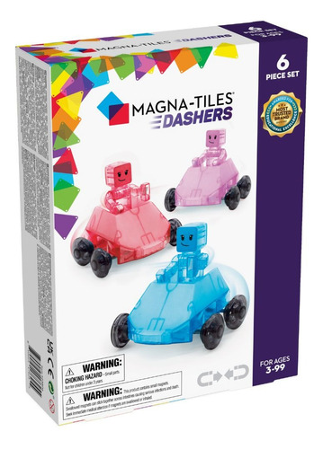 Magna Tiles Set Magnético De Autos Y Pilotos 06 Piezas