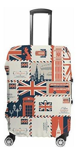 Maleta - Kuizee Luggage Cover Suitcase Cover Uk London Them