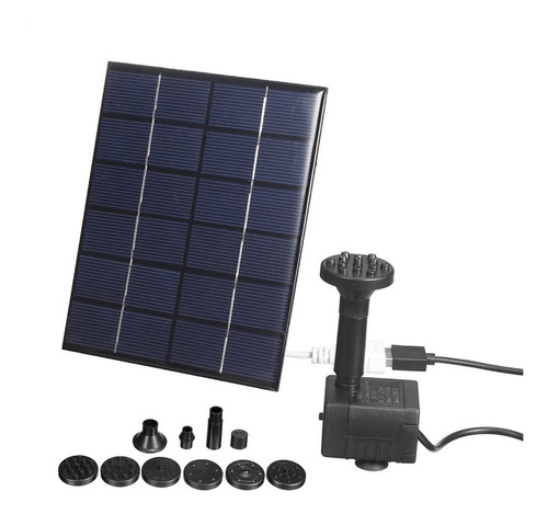 Bomba Solar Para Estanque Bomba Para Fuente 2w Kit De Bomba