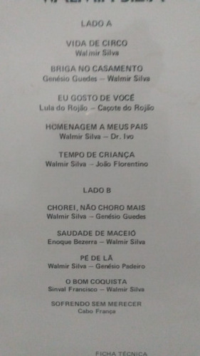 Lp Vida De Circo - Walmir Silva 1981 - Disco De Vinil (Usado)