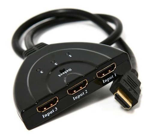 Hub Hdmi Switch 3x1 Adaptador Cabo 3 Entradas E 1 Saída