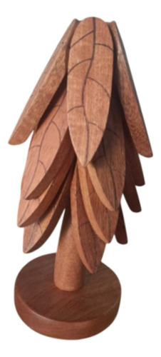 Posavasos De Madera Con Forma De , Juego De 4 Piezas