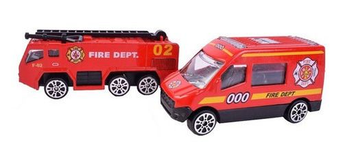 Avión De Bomberos C/porta Autos De Rescate - Luz Y Sonidos