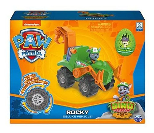 Paw Patrol Dino Rescue Rockys Vehículo De Marcha Atrás Delux