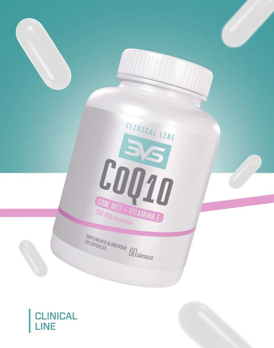 3 Potes da Coenzima Q10 Ubiquinol - Fórmula Avançada com 100mg de Coenzima Por Cápsula + Mct e Vitamina E - 60 Cápsulas