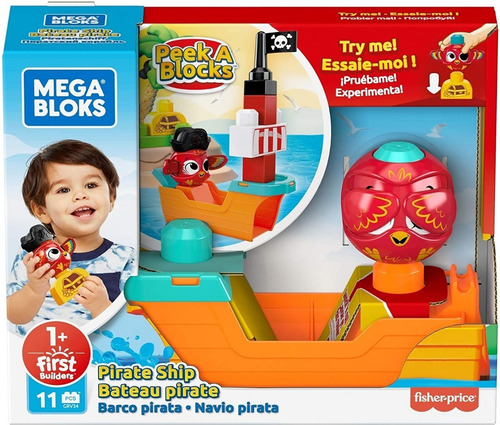 Imagen 6 de 6 de Mega Bloks Barco Pirata Peek A Blocks Megablocks Original