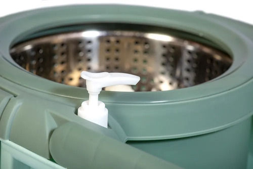 Mopa Centrifuga Acero Ruedas Manija + 2 Mopas Balde