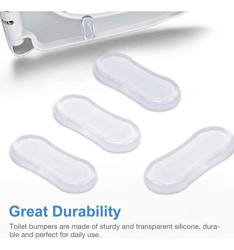 Juego De 4 Protectores De Asiento De Inodoro Transparente, S