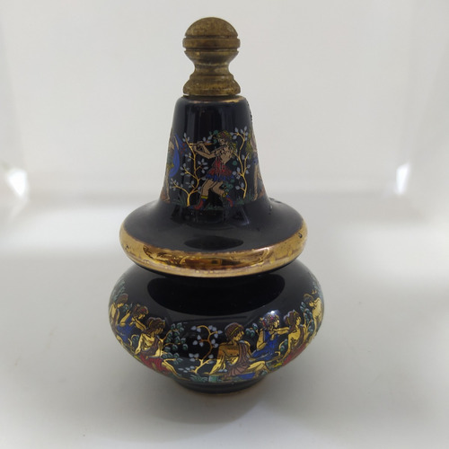 Antiguo Perfumero De Porcelana Sin Marcas De Origen Visibles