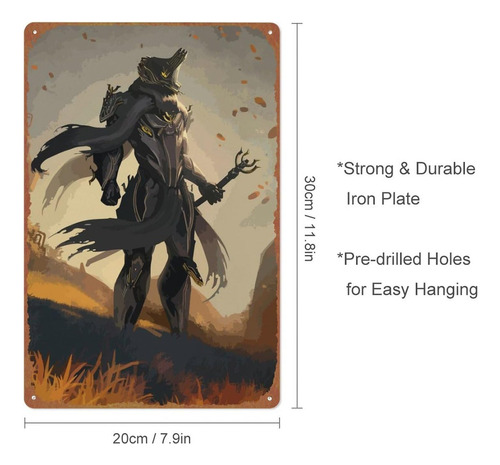 Warframe - Cartel De Hojalata Para Cafetería, Bar, Hogar, De