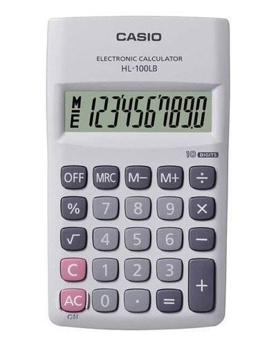 Calculadora Bolsillo Casio Hl-100 Pantalla Grande 10 Dígitos