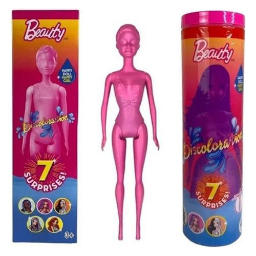 Boneca Beauty Muda Cor Na Água - 7 Surpresas