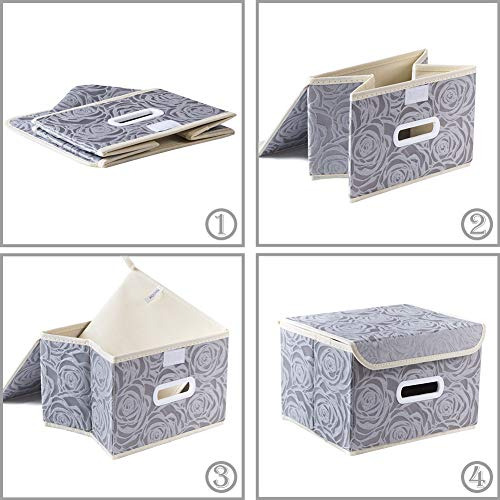 Cajas De Almacenamiento Apilables 5 Unidades De Tela