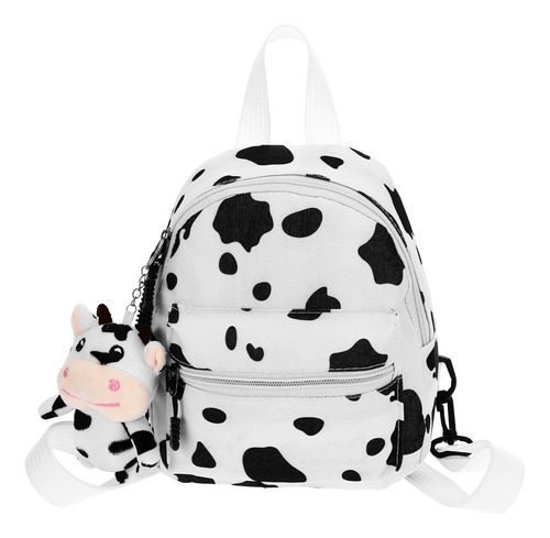 Mochila Con Estampado De Vaca, Bolsos De Hombro