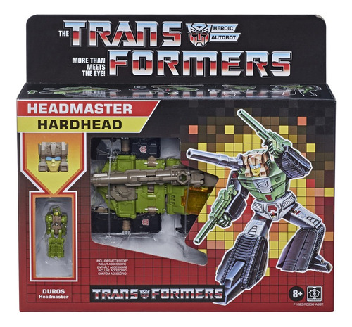 Figura Headmaster Retro Hasbro Transformers Hardhead Edad +8