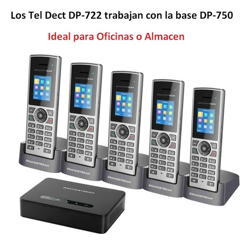 Teléfono Ip Inalámbrico Dect Grandstream Dp 722 Voip Pbx