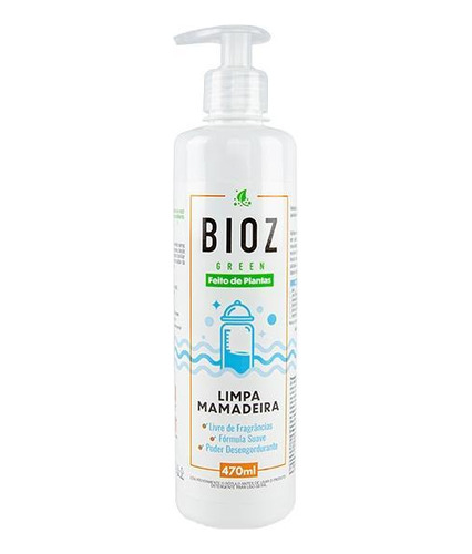 Kit 2x: Limpa Mamadeira Baby Biodegradável Bioz Green 470ml