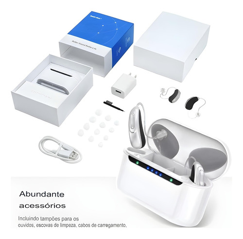 Aparelho Auditivo Poderoso 16 Canais Bluetooth P/ Idosos