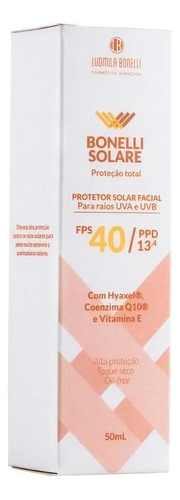 Be Belle Protetor Solar Facial Bonelli Solare Fps40 50ml