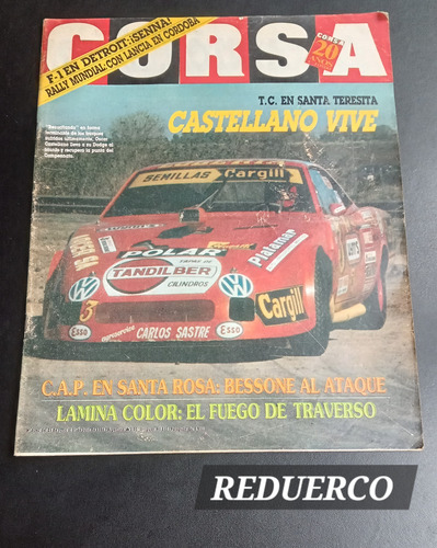 Revista Corsa 1042 Lámina Traverso Año 1986 Senna 25/6 (Usado)