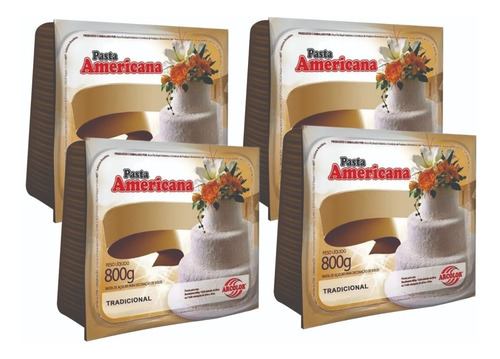 Pasta Americana Tradicional Arcolor 800g Com 4 Unidades