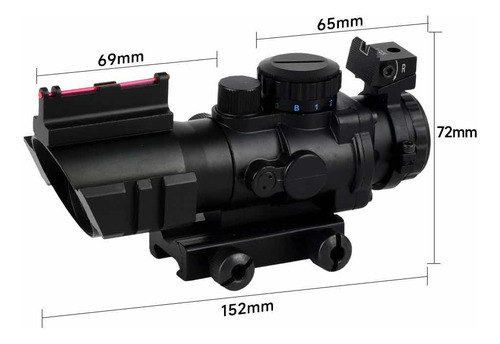 Mira Telescópica 4x32 Iluminada Picatinny Policía Airsoft Bn