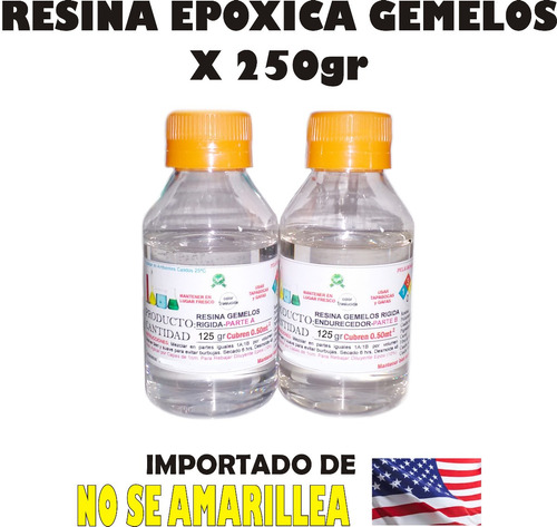 Resina Epoxica Transparente Gemelos X 250gr Mdf Arte Country