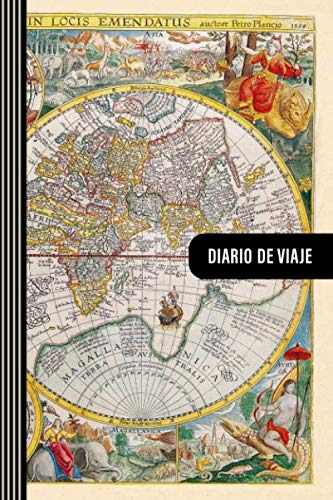 Diario De Viaje: Mapa Mundi Historico Libro De Registro De V