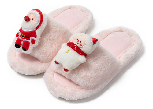 Zapatillas De Papá Noel Con Forro Polar, Cómodas Y Divertida