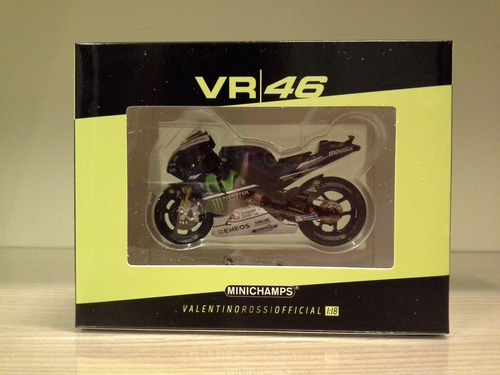 Miniatura Rossi Yamaha Testbike 2016 Minichamps 1:18 (11 Cm) Cor Azul