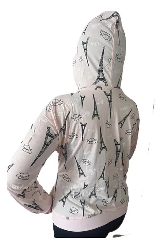 Chaqueta Capota Liviana Polyester Lycra Mujer Bolsillos !