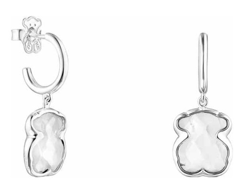 Pendientes Tous Sweet Dolls Cristal Roca Facetado De Plata.