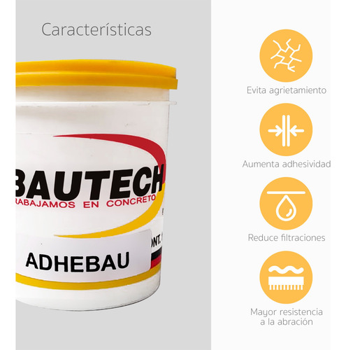 Adhesivo Para Concreto Mortero Y Usos Múltiples Adhebau 1 Lt