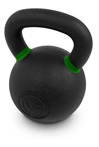 Valor Fitness Pkb Premium Cast Iron Kettlebell With Powder