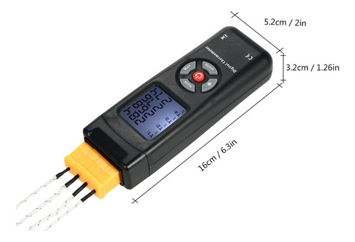 R Sensor Termopar De Termômetro Lcd Digital Tipo K De 4