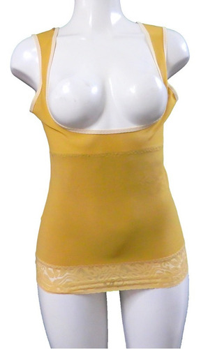 Camiseta Modeladora Beige Para Mujer Con Tirantes