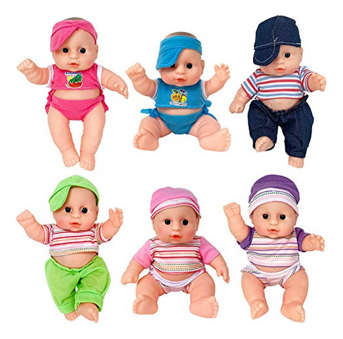 8  Colección De Muñecas De Bebé De Lil Lindo - 6 Pack 73fjw