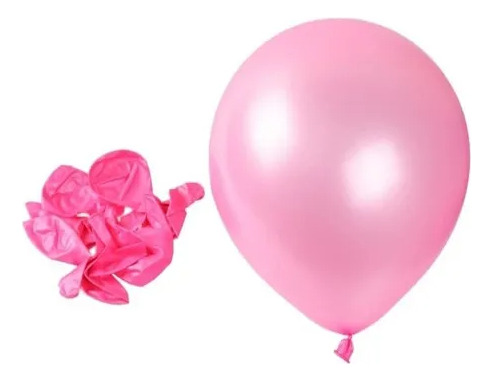 Bolsa X25 Globos Látex Perlados 10 Color Deco Cotillón Rosa Chicle