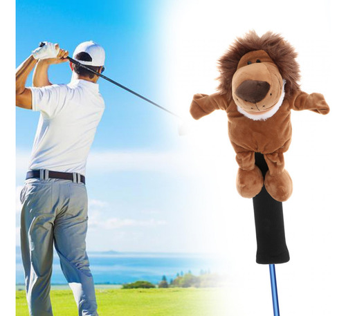 Funda De Madera Para Palos De Golf Con Forma León Marrón