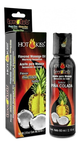 Aceite Para Masaje Lubricante Termico Piña Colada 60ml