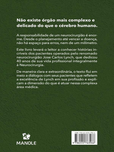 Minha Vida Na Neurocirurgia: Uma Visão Sobre Meus Pacientes, De Lynch, Jose Carlos. Editora Manole, Capa Mole Em Português